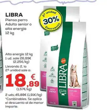 Kiwoko 2a unidad 30% descuento libra pienso perro adulto senior o alta energia oferta