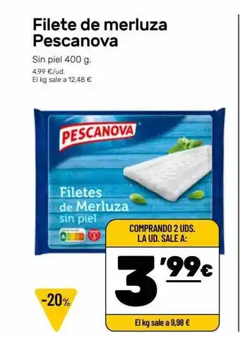 AhorraMas Filete de merluza pescanova oferta
