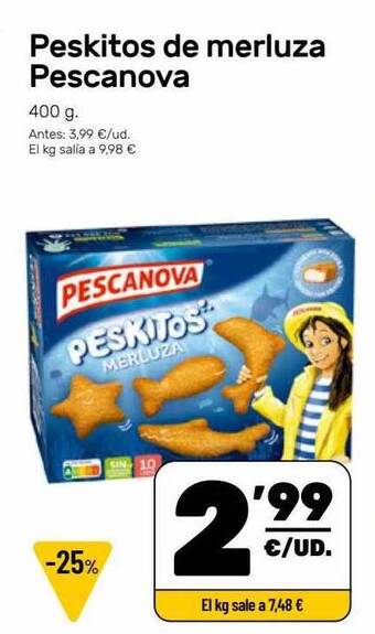 AhorraMas Peskitos de merluza pescanova oferta