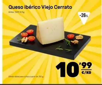 AhorraMas Queso ibérico viejo cerrato oferta