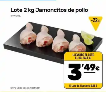 AhorraMas Lote 2 kg jamoncitos de pollo oferta