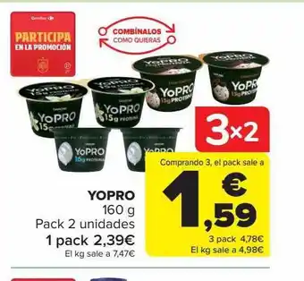 Carrefour Yopro pack 2 oferta