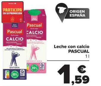 Carrefour Leche con calcio pascual oferta