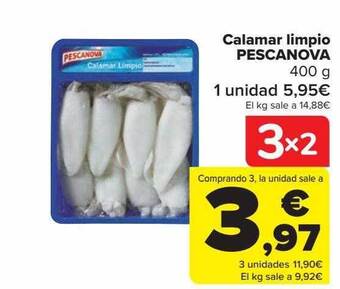Carrefour Calamar limpio pescanova oferta