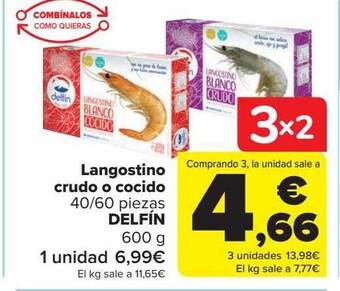 Carrefour Langostino crudo o cocido delfín oferta