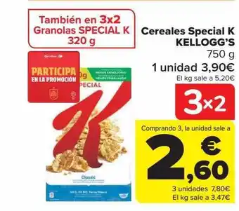 Carrefour Cereales special k kellogg's oferta