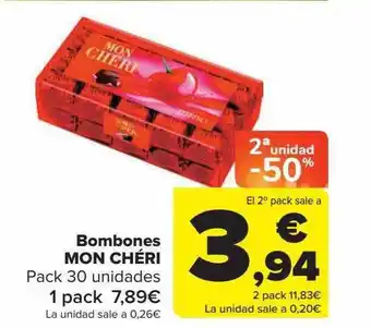 Carrefour Bombones mon chéri pack 30 oferta