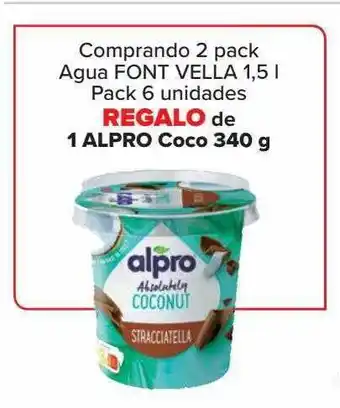 Carrefour Comprando 2 pack agua font vella pack 6 regalo oferta