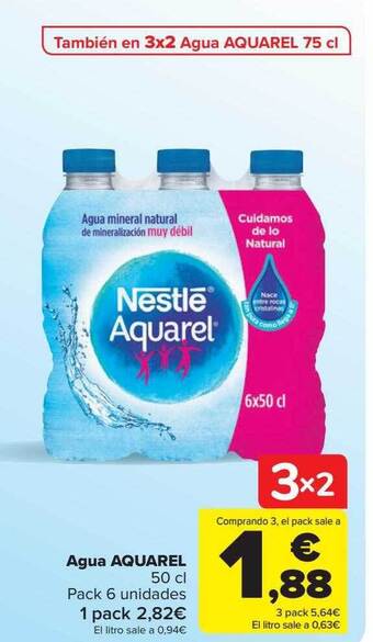 Carrefour Agua aquarel pack 6 oferta