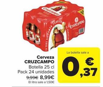 Carrefour Cerveza cruzcampo oferta