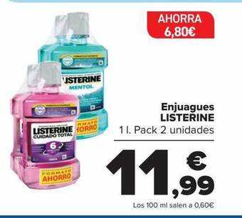 Carrefour Enjuagues listerine oferta
