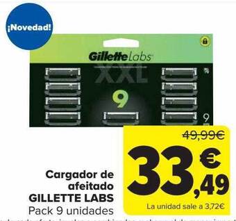 Carrefour Cargador de afeitado gillette labs oferta
