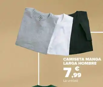 Carrefour Camiseta manga larga hombre oferta