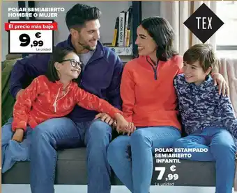 Carrefour Polar semiabierto hombre o mujer polar estampado semiabierto infantil oferta