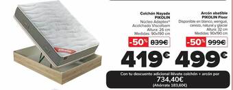 Carrefour Colchón nayade pikolin arcón abatible pikolin floor oferta