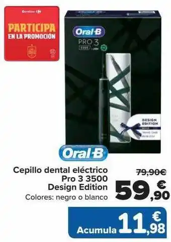Carrefour Oral-b cepillo dental eléctrico pro 3 3500 design edition oferta
