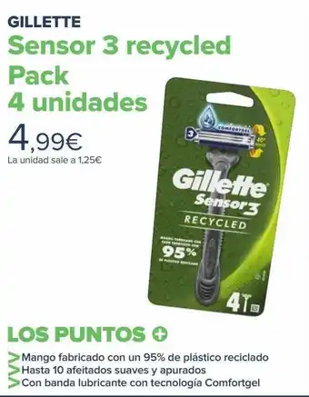 Carrefour Gillette sensor 3 recycled pack 4 oferta