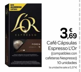 Supermercados El Jamón Café Cápsulas Espresso L'Or oferta