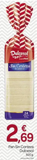 Supermercados El Jamón Pan Sin Corteza Dulcesol oferta