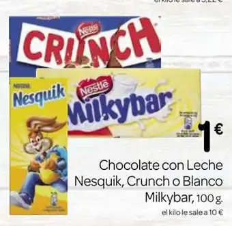 Supermercados El Jamón Chocolate con Leche Nesquik, Crunch o Blanco Milkybar oferta