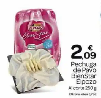 Supermercados El Jamón Pechuga de Pavo BienStar Elpozo oferta