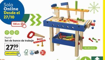 Lidl Banco de trabajo juguete playtive oferta