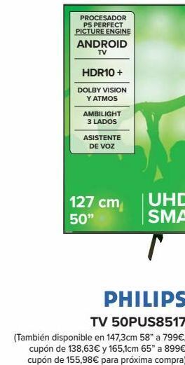 Carrefour Philips tv 58pus8517 oferta