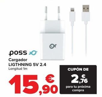 Carrefour Poss cargador ligthning 5v 2.4 oferta