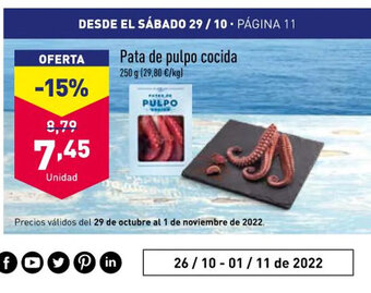 ALDI Pata De Pulpo Cocida oferta