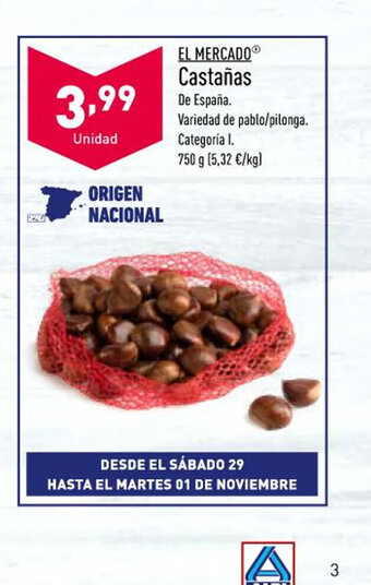 ALDI Castanas oferta