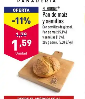 ALDI Pan De Maiz Y Semillas oferta