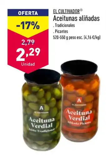 ALDI Aceitunas Alinadas oferta