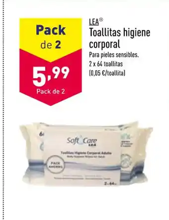 ALDI Toallitas Higiene Corporal oferta