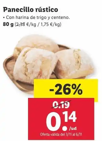 Lidl Panecillos rústicos oferta
