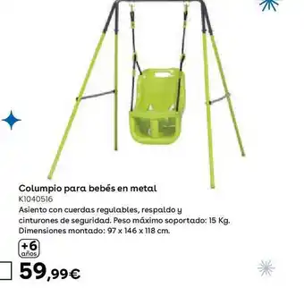 ToysRus Columpio para bebés en metal oferta
