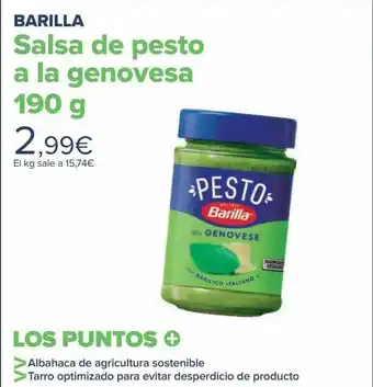 Carrefour Barilla salsa de pesto a la genovesa oferta