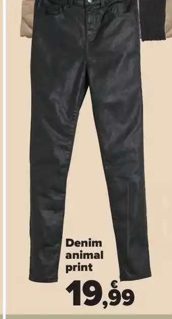 Carrefour Denim animal print oferta