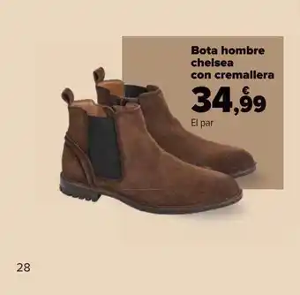 Carrefour Bota hombre chelsea con cremallera oferta
