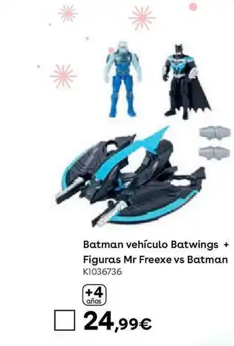 ToysRus Batman vehículo batwings + figuras mr freexe vs batman oferta
