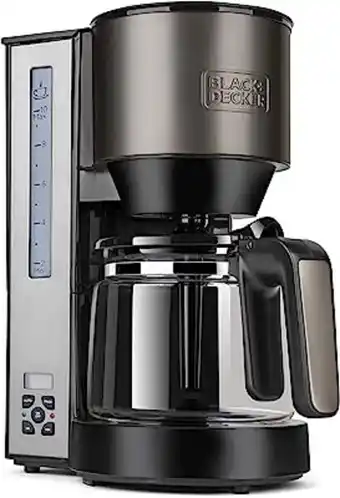 Amazon Black+decker bxco1000e cafetera de goteo programable, 1000 w, 1.25 litros, acero inoxidable oferta