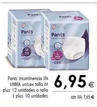 Cash Ifa Pants incontinencia ifa unnia unisex oferta
