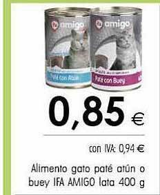 Cash Ifa Alimento gato paté atún o buey ifa amigo oferta