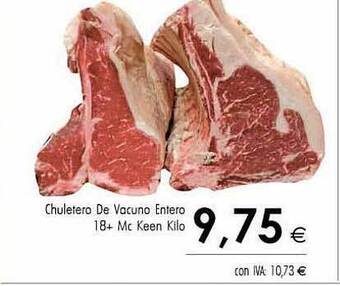 Cash Ifa Chuletero de vacuno entero 18+ mc keen kilo oferta