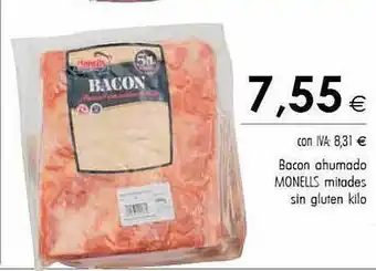 Cash Ifa Bacon ahumado monells mitades sin gluten kilo oferta