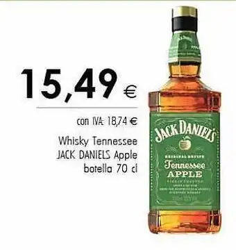 Cash Ifa Whisky tennessee jack daniels apple botella oferta