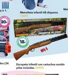 Tiendas MGI 20c metralleta infantil 48 disparos. 72601 15€ escopeta de caza oferta
