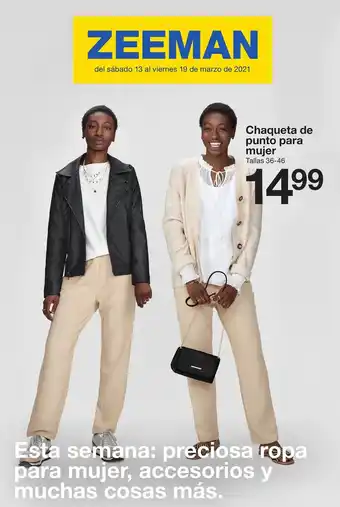 Zeeman Chaqueta de punto para mujer Tallas 36-46 oferta