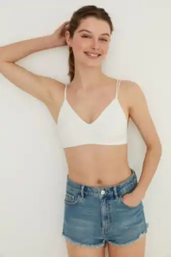 Fifty Factory Natural sujetador triangular seamless jacquard floral oferta