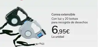 Carrefour Correa Extensible Con Luz Y 20 Bolsas oferta