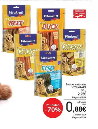 Carrefour Vitakraft Snacks Naturales 80g oferta